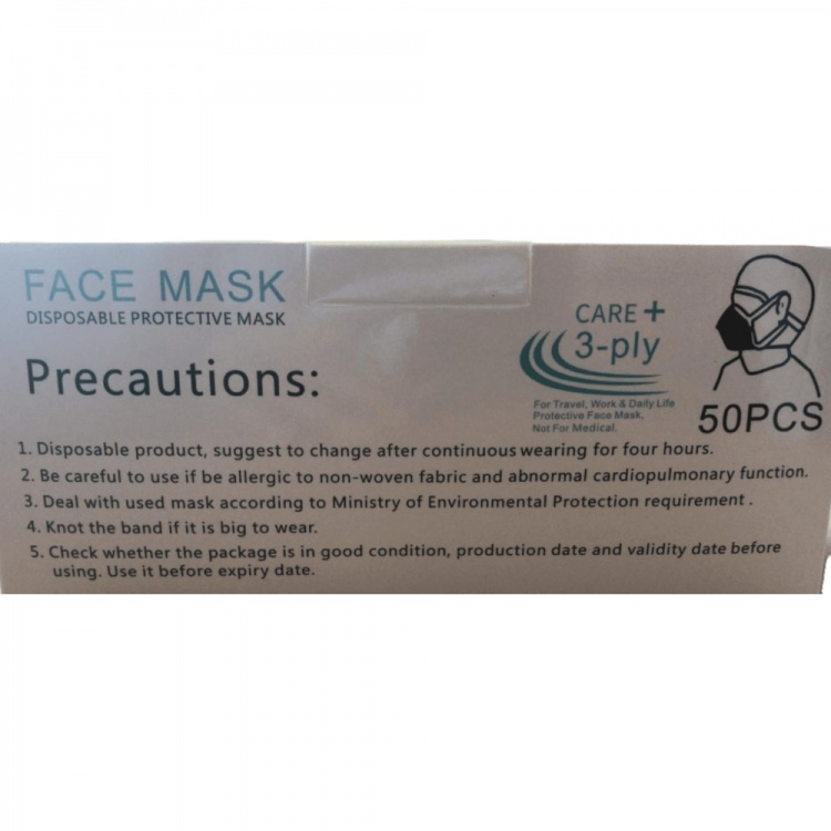 3 Ply Medical Disposable Face Masks (Pack of 50)
