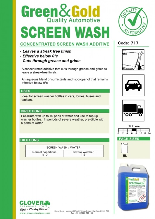 Clover Chemicals Screenwash Additive (717)