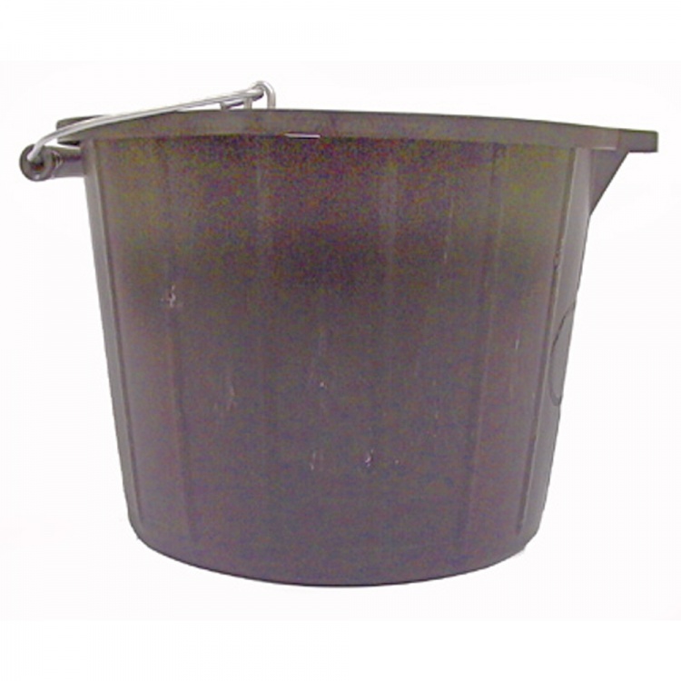 Standard Quality Black Builders Plastic Bucket 15 Ltr with Tipping Lip - MOGG57