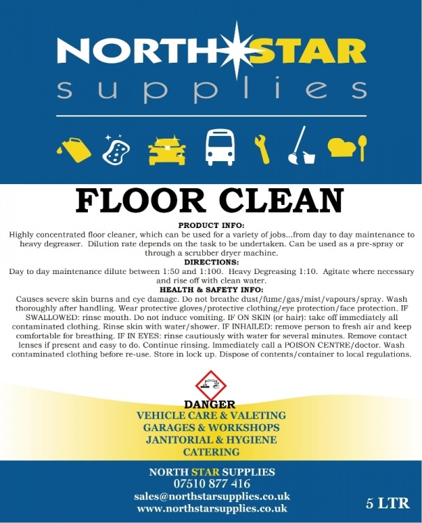 Floor Clean - Highly Concentrated - North Star Supplies