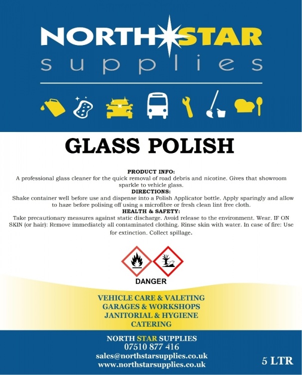 Glass Polish  - Streak Free, Professional Finish - North Star Supplies