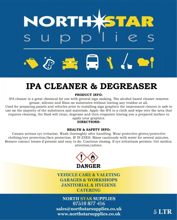 IPA Cleaner & Degreaser - North Star Supplies
