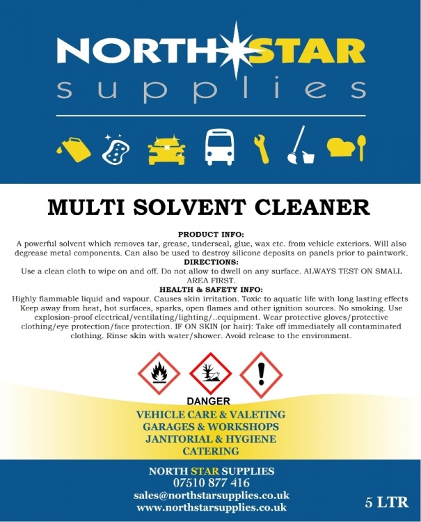 Multi Solvent Cleaner - North Star Supplies
