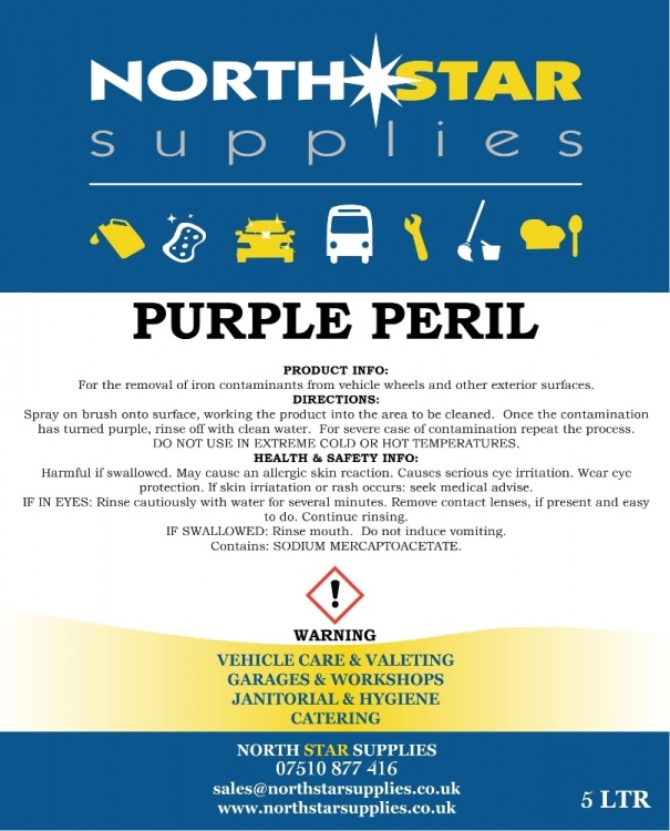 Purple Peril - Iron Fallout Remover - North Star Supplies