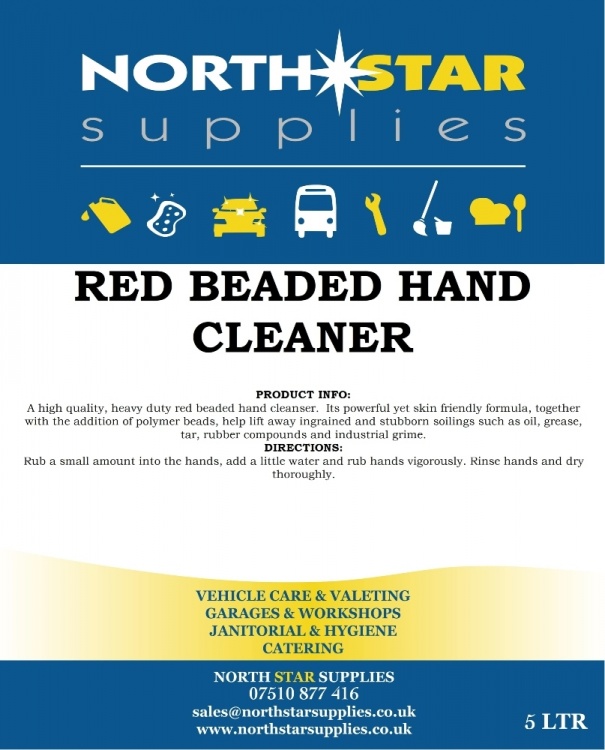 Red Beaded Hand Cleaner - North Star Supplies