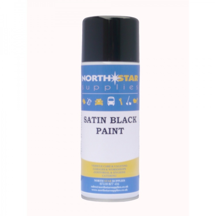 Satin Black Paint 400ml - North Star Supplies