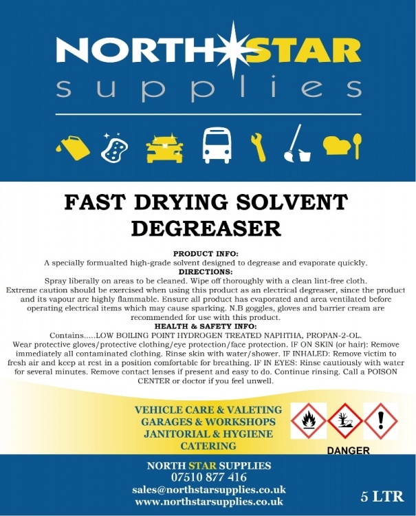 Solvent Degreaser 5 & 25 Ltr - North Star Supplies