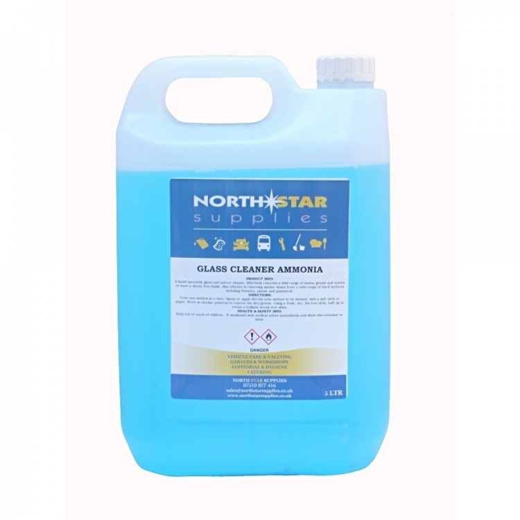 Glass Cleaner - Ammonia, IPA & Vinegar Formulations, Smear & Streak Free - North Star Supplies