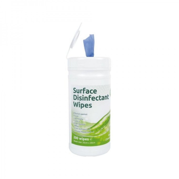 Hand & Surface Disinfectant Wipes (200) - Antibacterial Wipes - Alcohol Wipes - Bactericidal Wipes