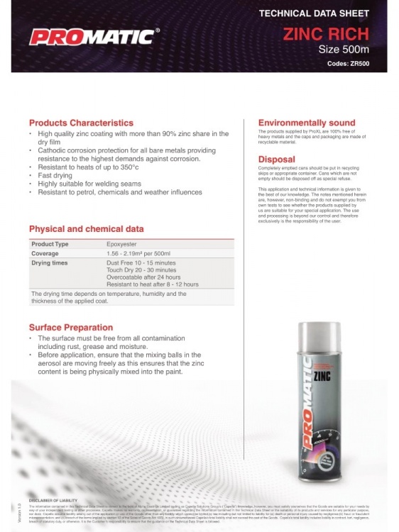 PROXL 1K Epoxy Primer Aerosol 500ml