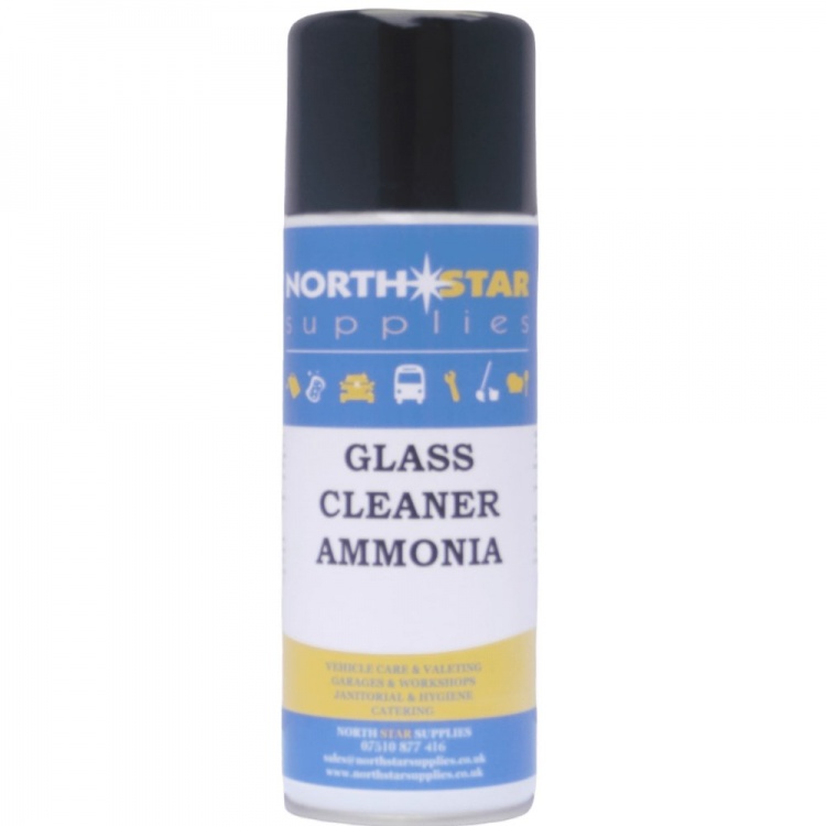 Glass Cleaner 400ml - Ammonia Formulation, Smear & Streak Free - North Star Supplies