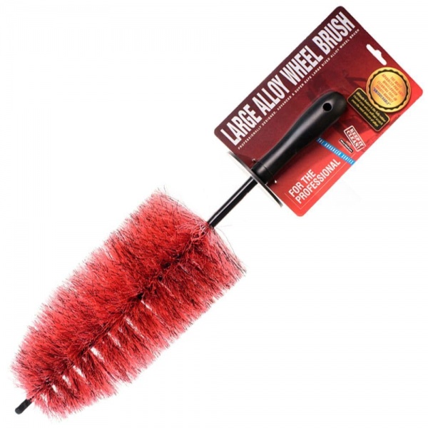 Professional Red & Black Alloy Wheel Brush - MOGG156