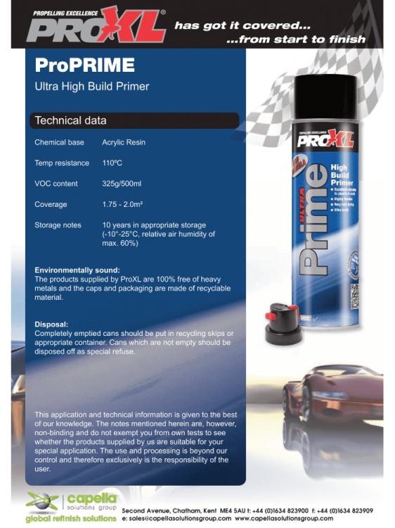 PROXL - Proprime Primer Aerosol 500ml