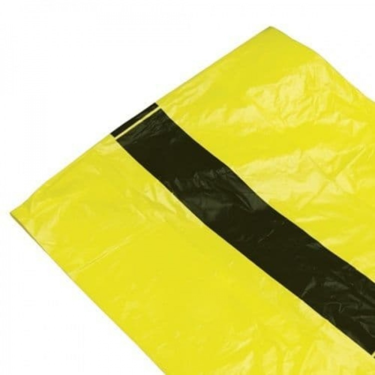 Yellow Tiger Stripe Clinical Waste Sacks 30 Ltr 5 Kgs (50)